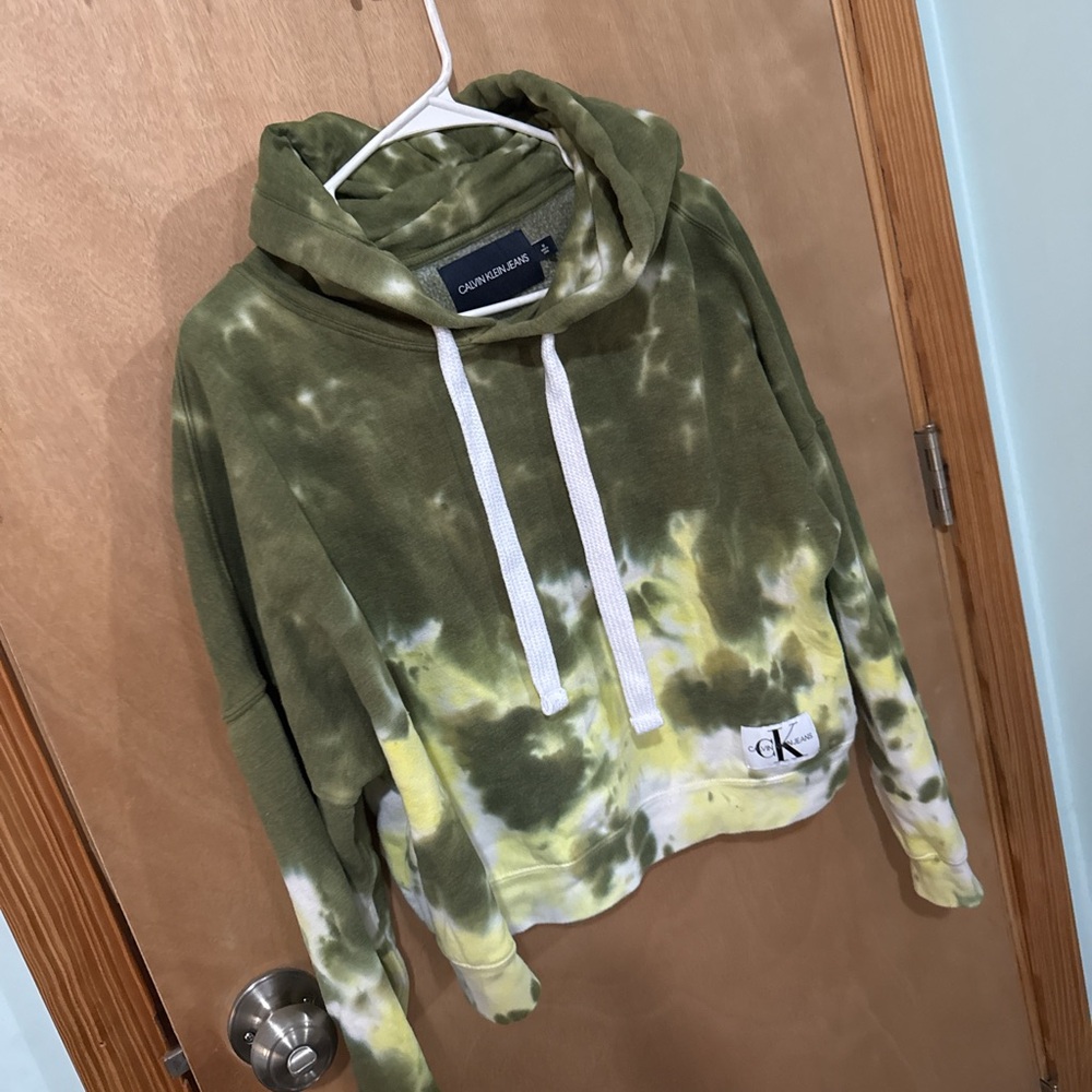 Calvin Klein Jeans Olive Tie-Dye Hoodie